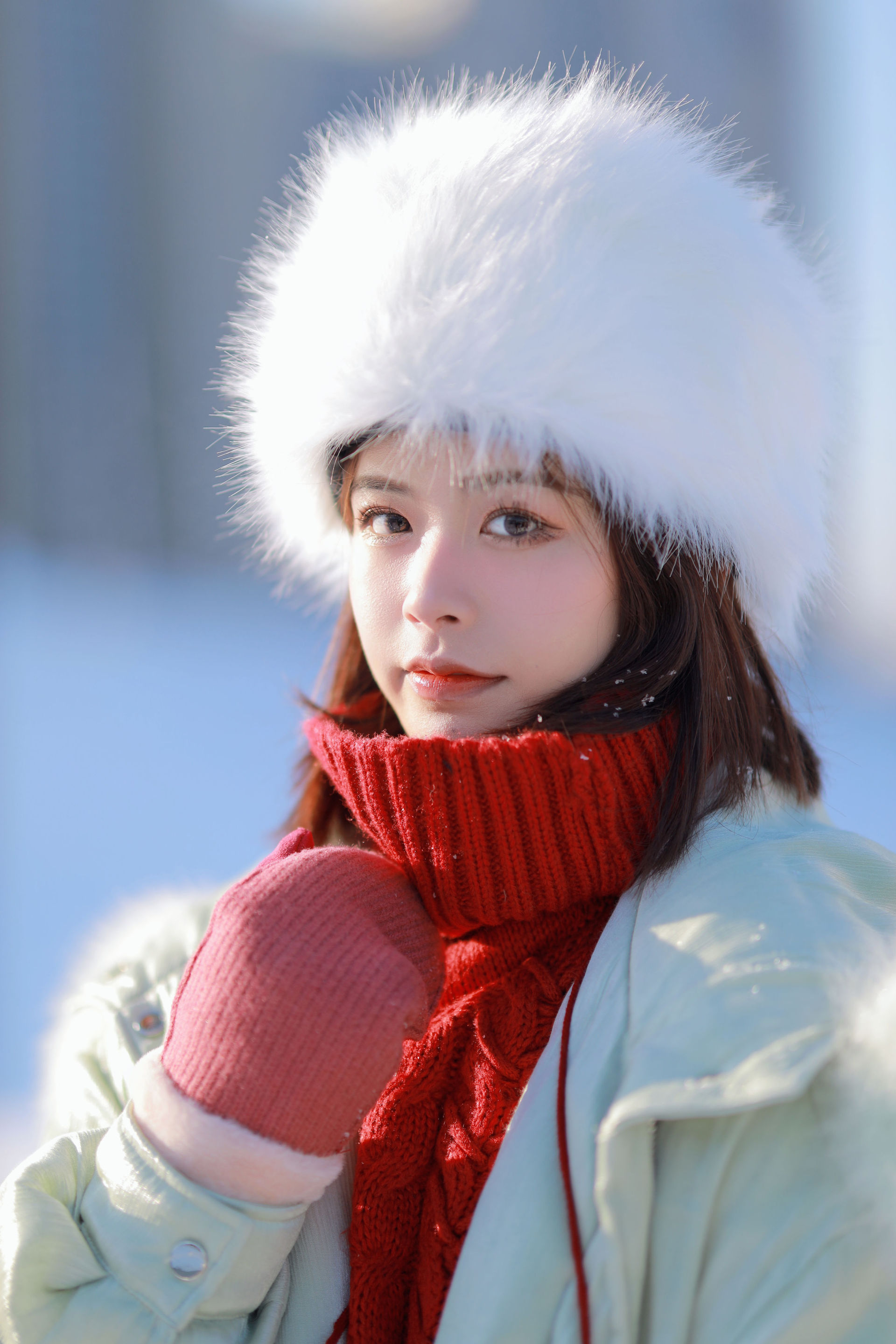 雪国 日系 写真集 女生 雪景 冬天