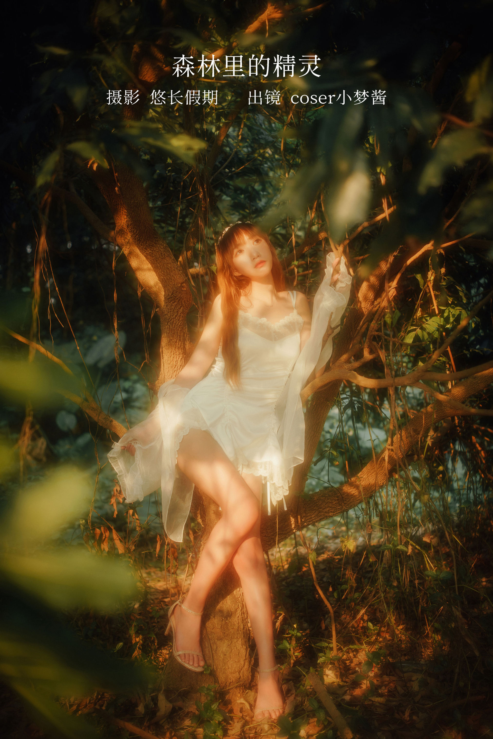 森林里的精灵 精灵 树林 光影 摄影 人像 模特
