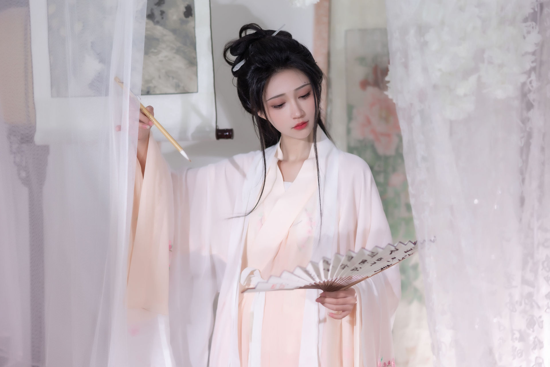 长相 古典 中国风 汉服 古装 美人 模特