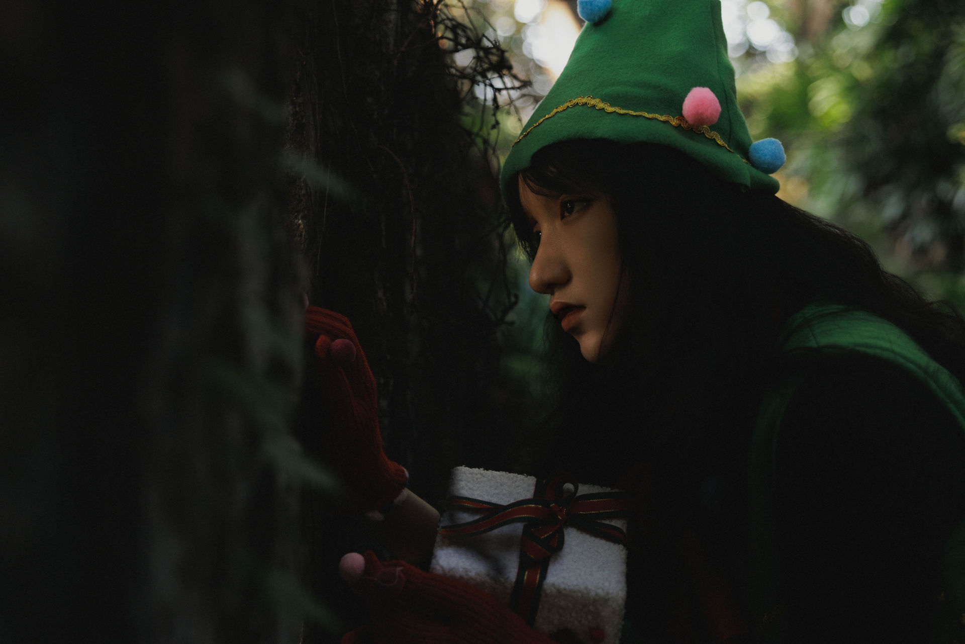 怪奇物语 圣诞节 氛围感 树林 森系 创意